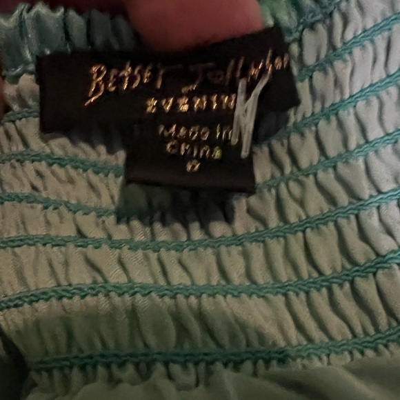 Betsey Johnson Evening | Black Label | Lined Silk Ruffled Bodice Strapless Dress - Picture 13 of 16